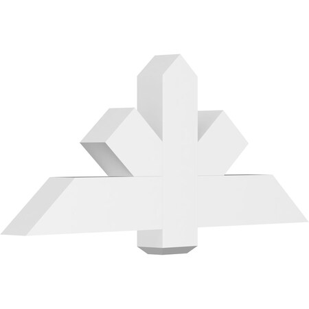 Ekena Millwork Kennewick Architectural Grade PVC Gable Bracket, 48"W x 20"H x 4"D x 6"F, 10/12 Pitch GBP048X20X0406KEN00